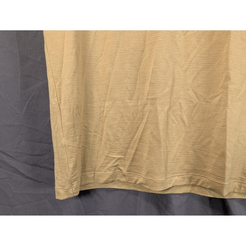 Outlier NYC Merino Wool Crew Neck T-Shirt Men's Size Large Tan Khaki Mustard ... - Picture 8 of 12